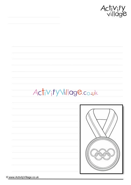 Olympic Medal Writing Page
