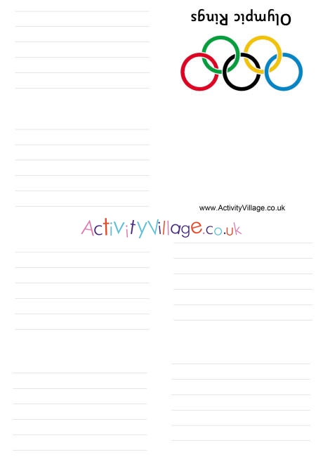 Olympic rings booklet