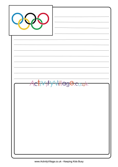 Olympic rings notebooking page