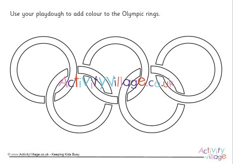 Olympic rings playdough mat