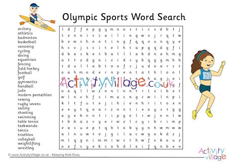 Olympic Sports Word Search