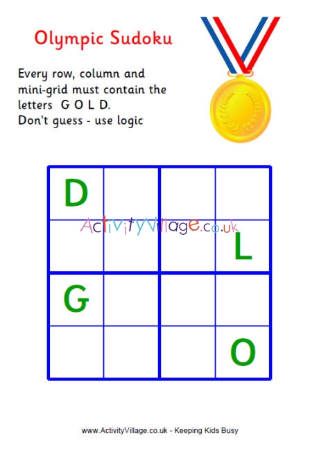 Olympic Word Sudoku Easy