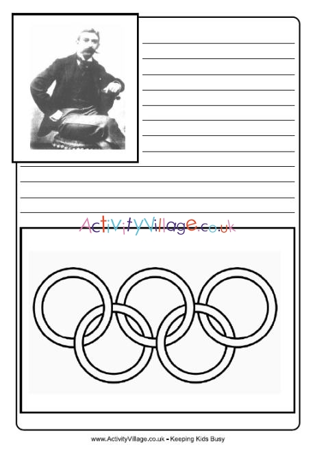 Olympics notebooking page