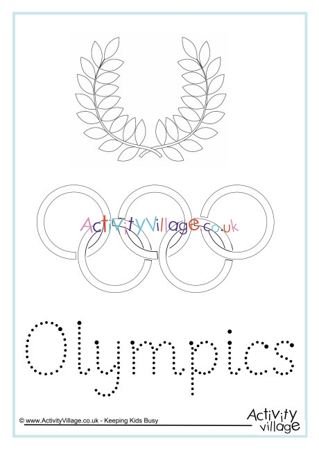 Olympics word tracing