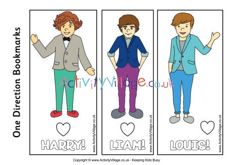 One direction bookmarks