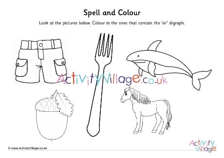 Or Digraph Spell And Colour