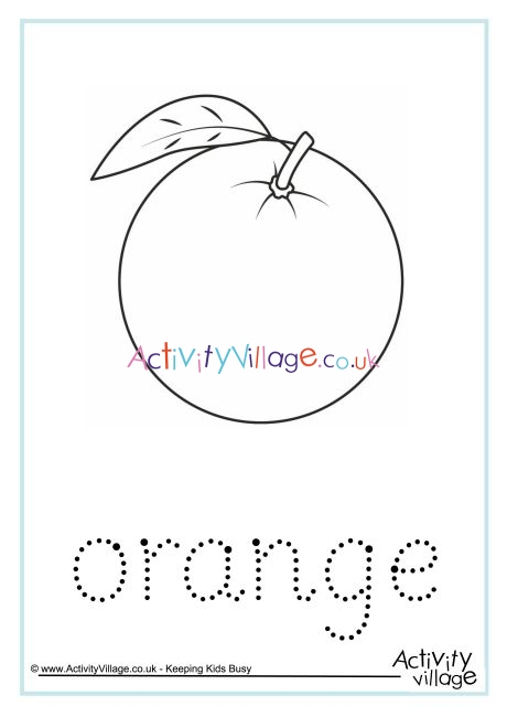 Orange Word Tracing