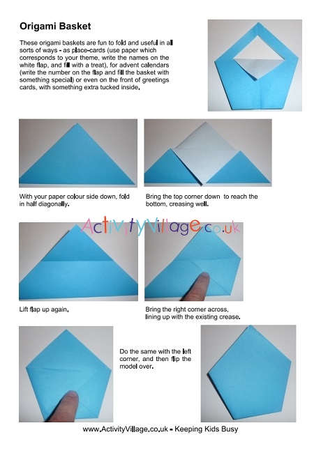 Origami basket instructions