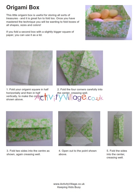 Origami box instructions
