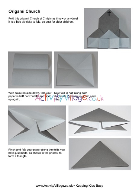 Origami church instructions