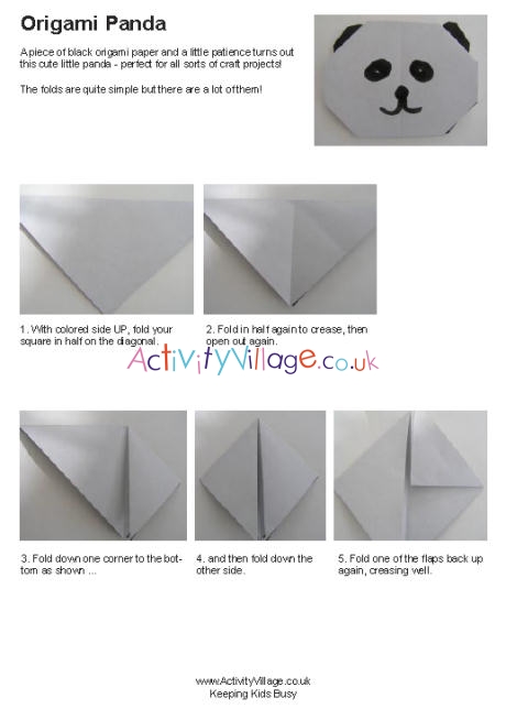 Origami panda instructions