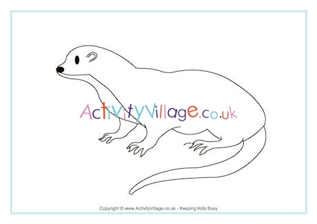 Otter Colouring Page