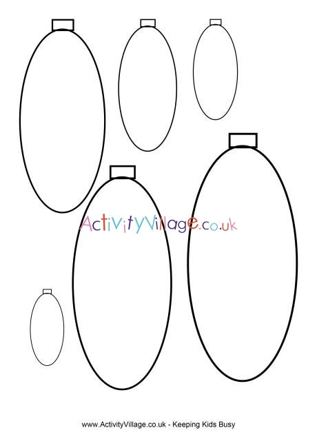 Oval baubles template
