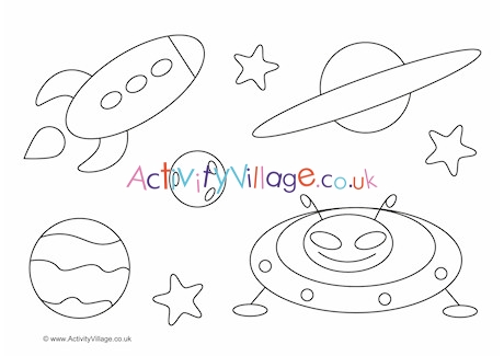 Ovals Colouring Page