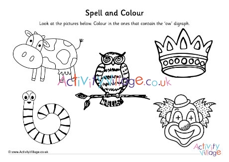 Ow Digraph Spell And Colour