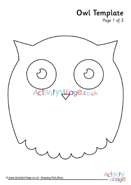 Owl template 3