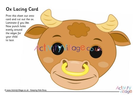 Ox lacing card