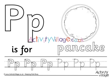 P is for pancake worksheet