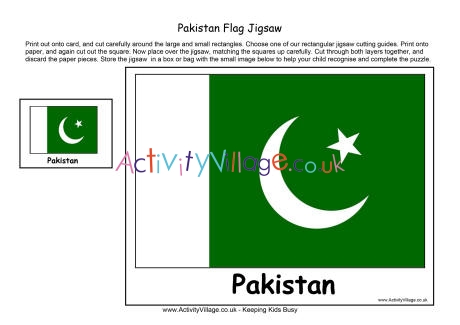 Pakistan flag jigsaw