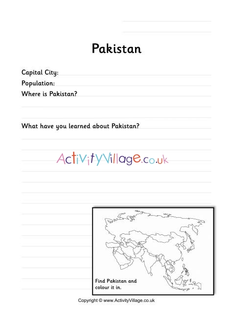 Pakistan Worksheet