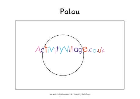Palau Flag Colouring Page
