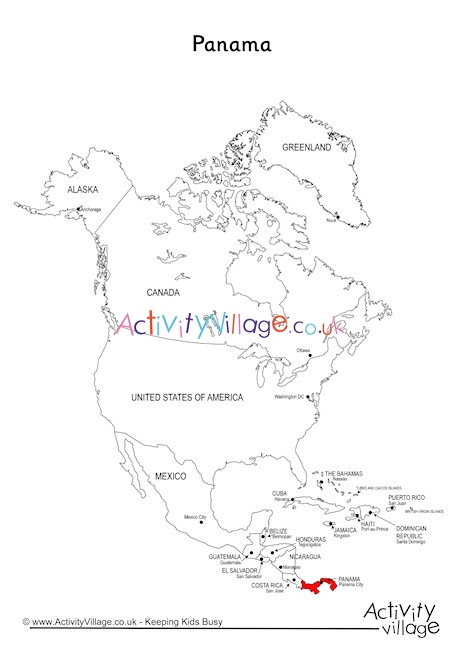 Panama On Map Of North America