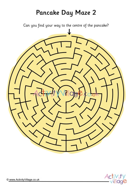 Pancake Day maze 2