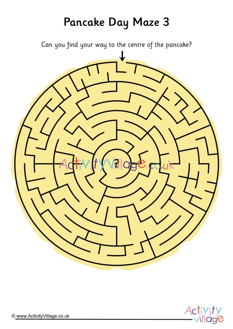 Pancake Day maze 3