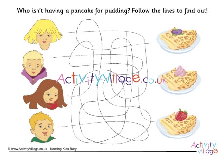 Pancake Day path puzzle