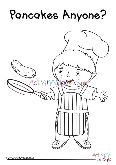 Pancakes anyone colouring page