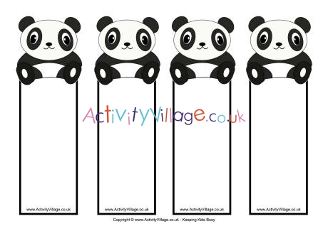 Panda bookmarks - blank