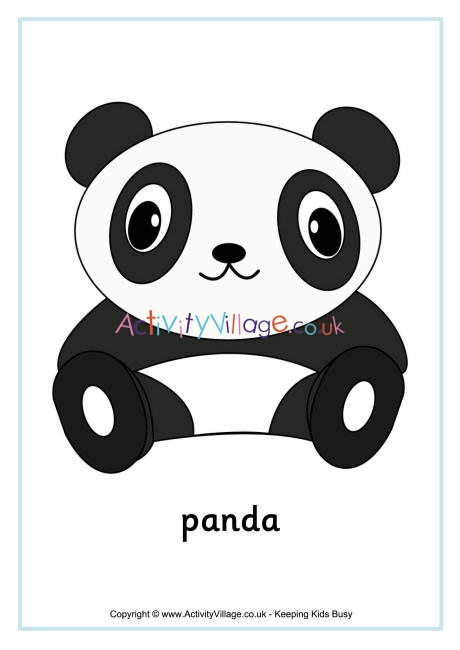 Panda poster - English