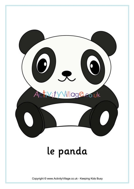 Panda poster - French