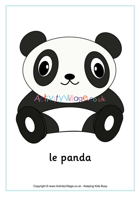 Panda poster - French Panda poster - French