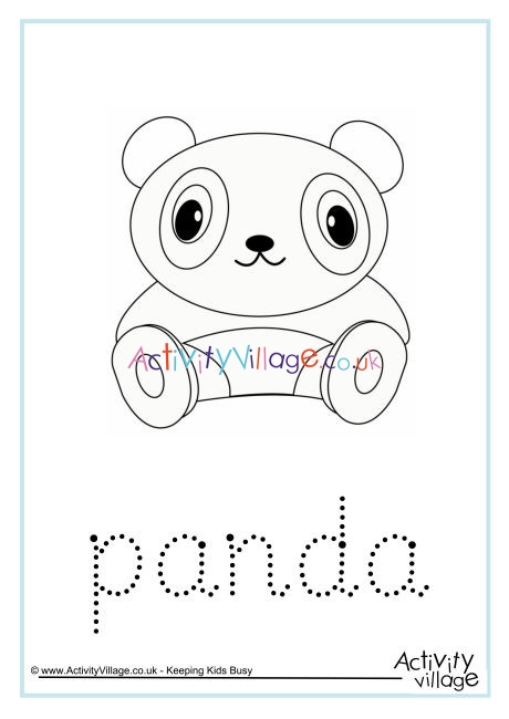 Panda Word Tracing