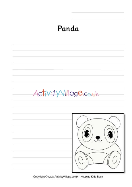 Panda writing pages