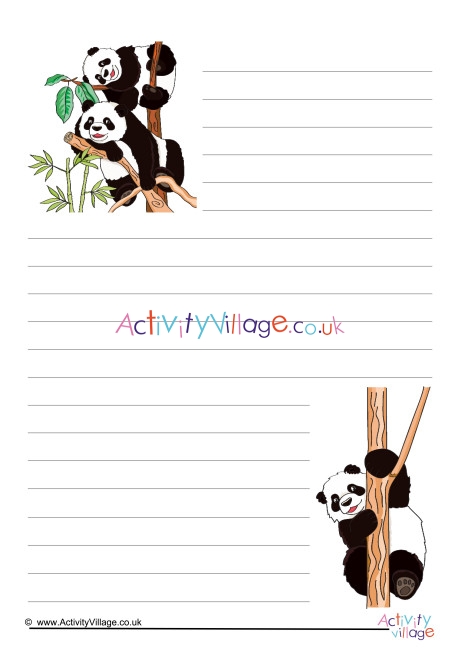 Panda Writing Paper