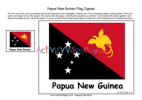 Papua New Guinea flag jigsaw