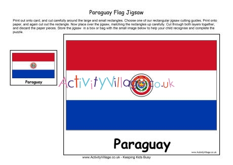 Paraguay flag jigsaw