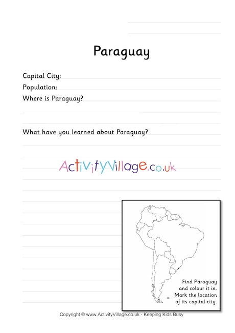 Paraguay worksheet
