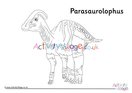 Parasaurolophus Colouring Page