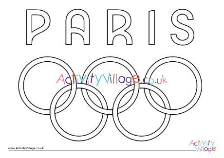 Paris 2024 colouring page