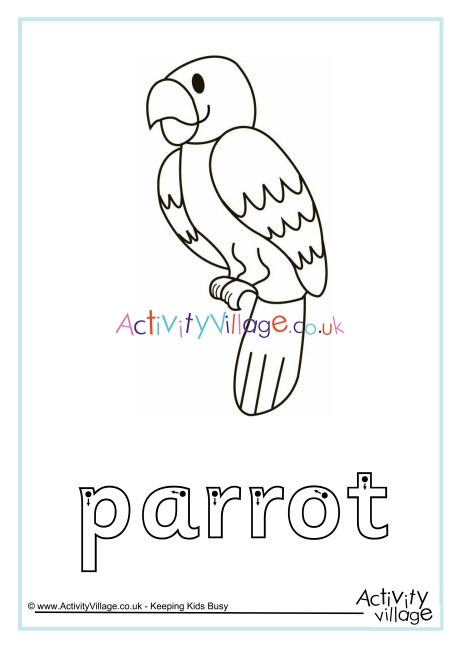 Parrot Finger Tracing