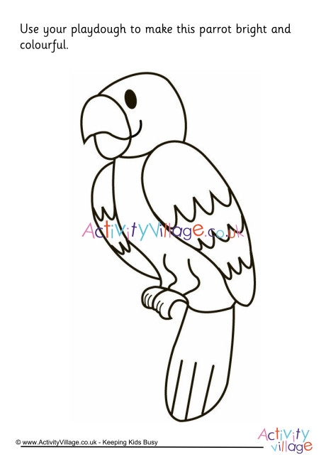 Parrot Playdough Mat