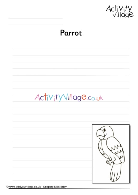Parrot Writing Page