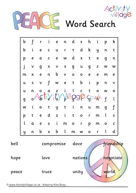 Peace Word Search