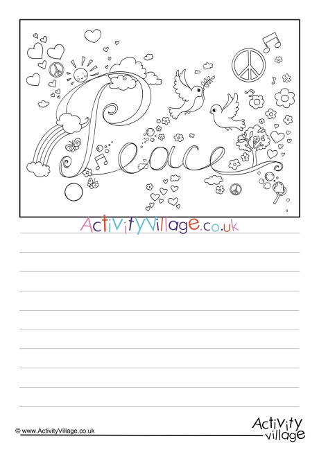 Peace Word Story Paper