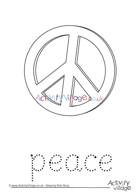 Peace Word Tracing