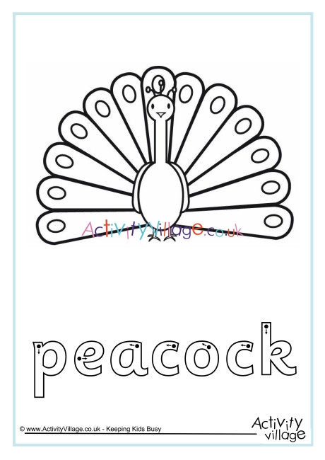 Peacock Finger Tracing
