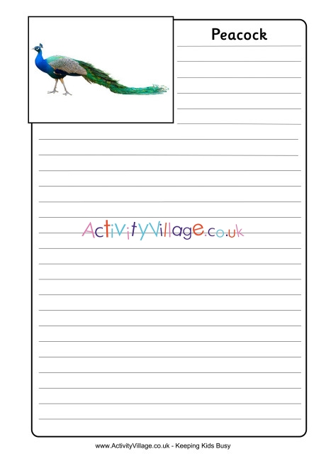 Peacock Notebooking Page